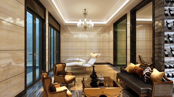 別墅裝修設(shè)計底薪休閑廳